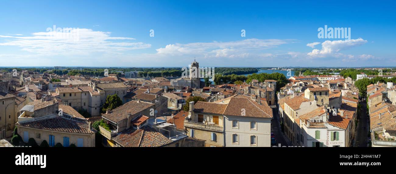 Arles cityscape seen from the Arene Stock Photo