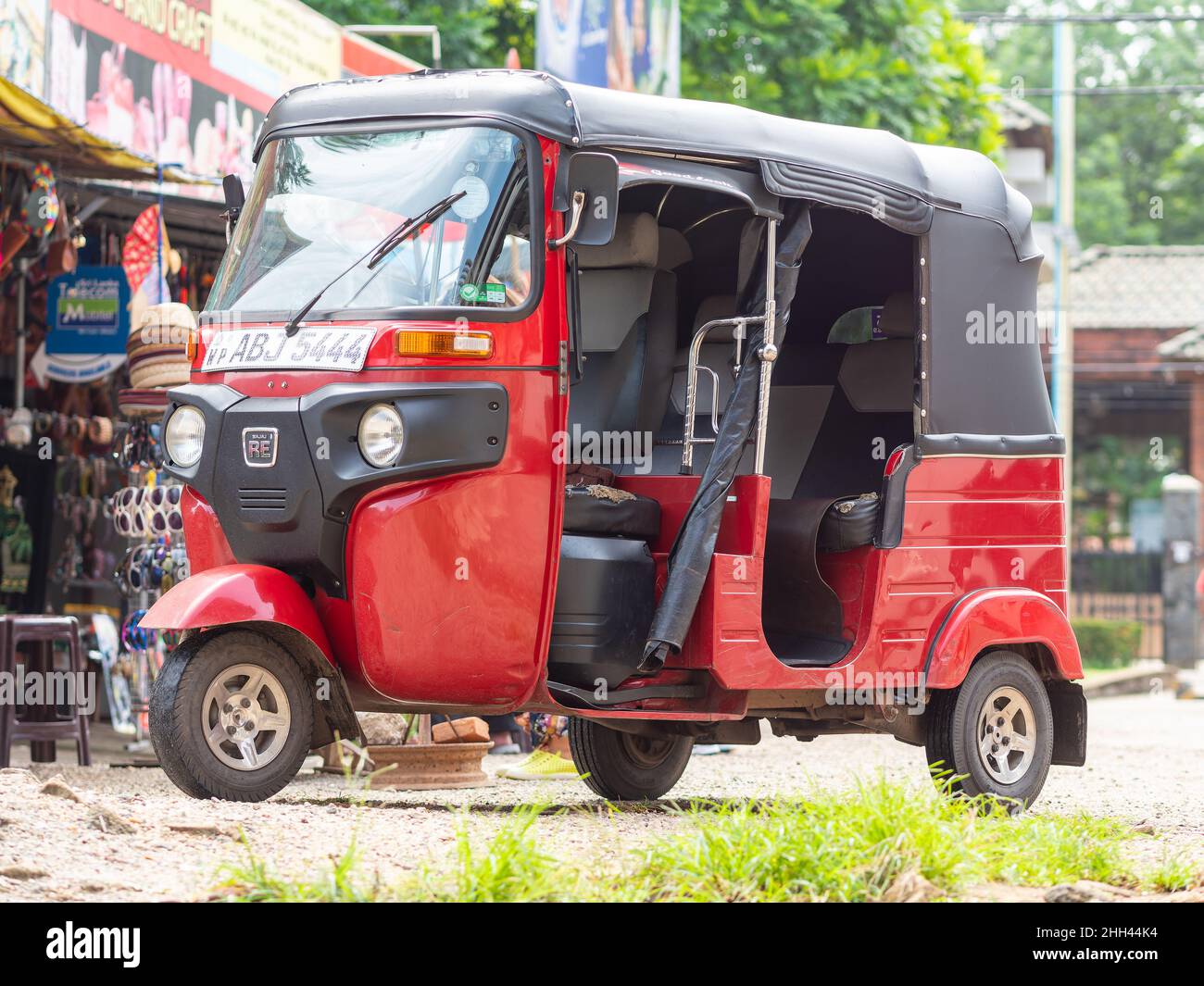 Auto rickshaw, also called tuk-tuk, in Pinnawala, Sri Lanka Stock Photo