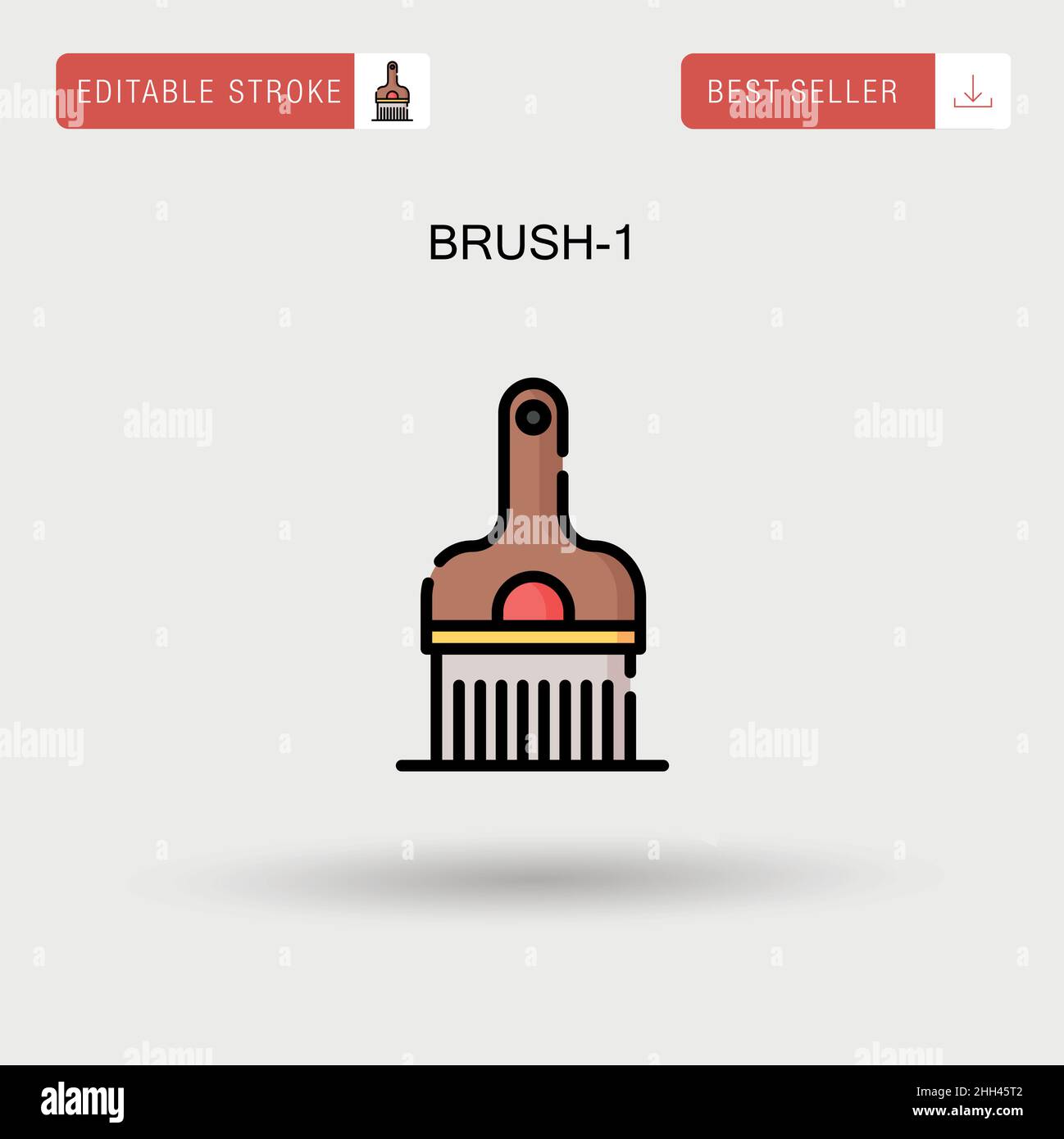 Brush-1 Simple vector icon. Stock Vector