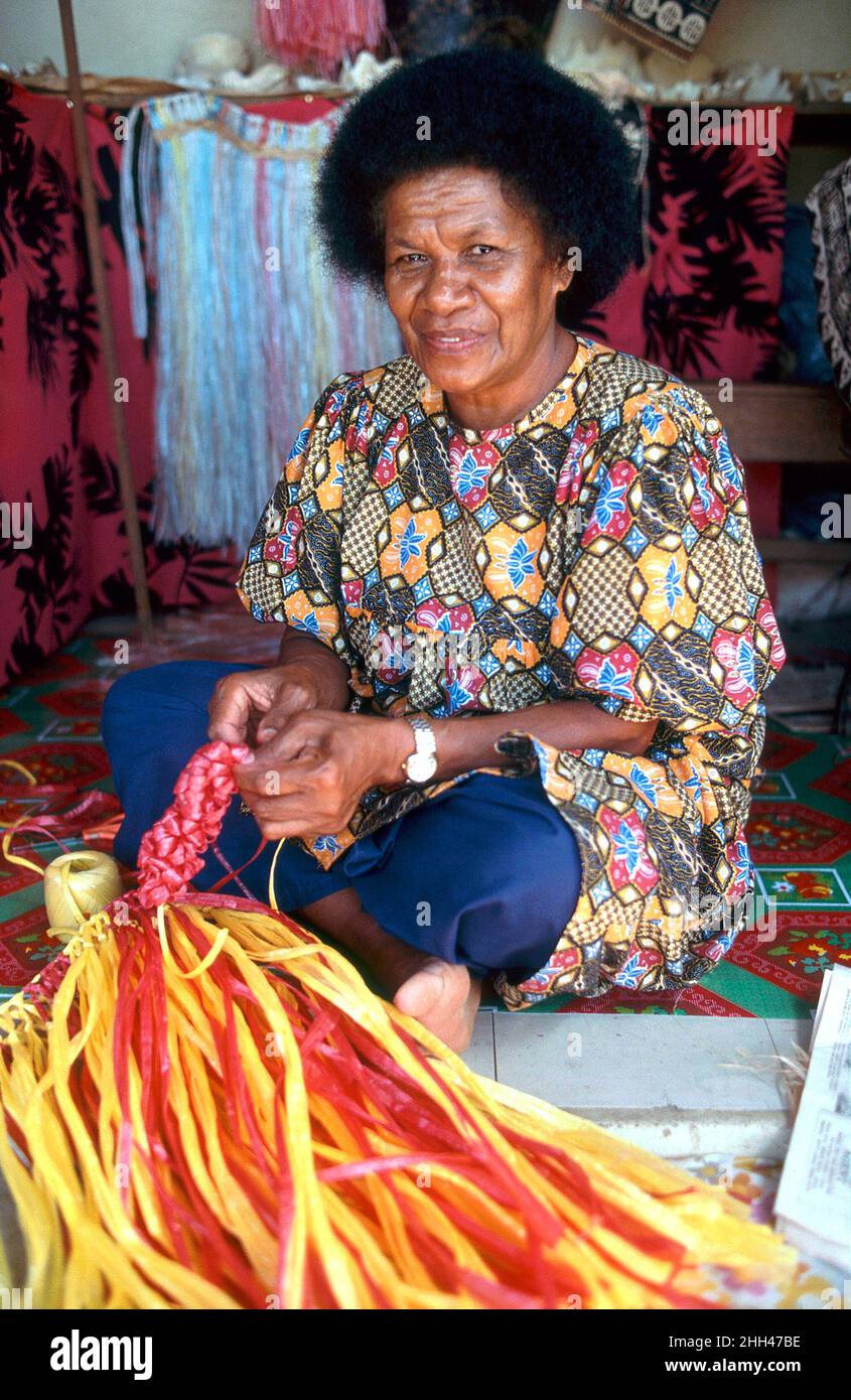 Local woman, Nadi, Fiji Stock Photo