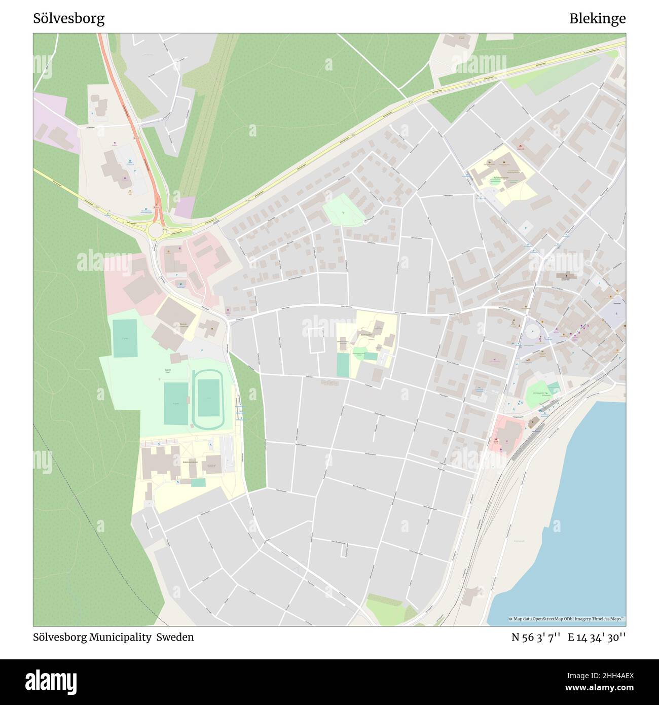 Sölvesborg, Sölvesborg Municipality, Sweden, Blekinge, N 56 3' 7'', E ...