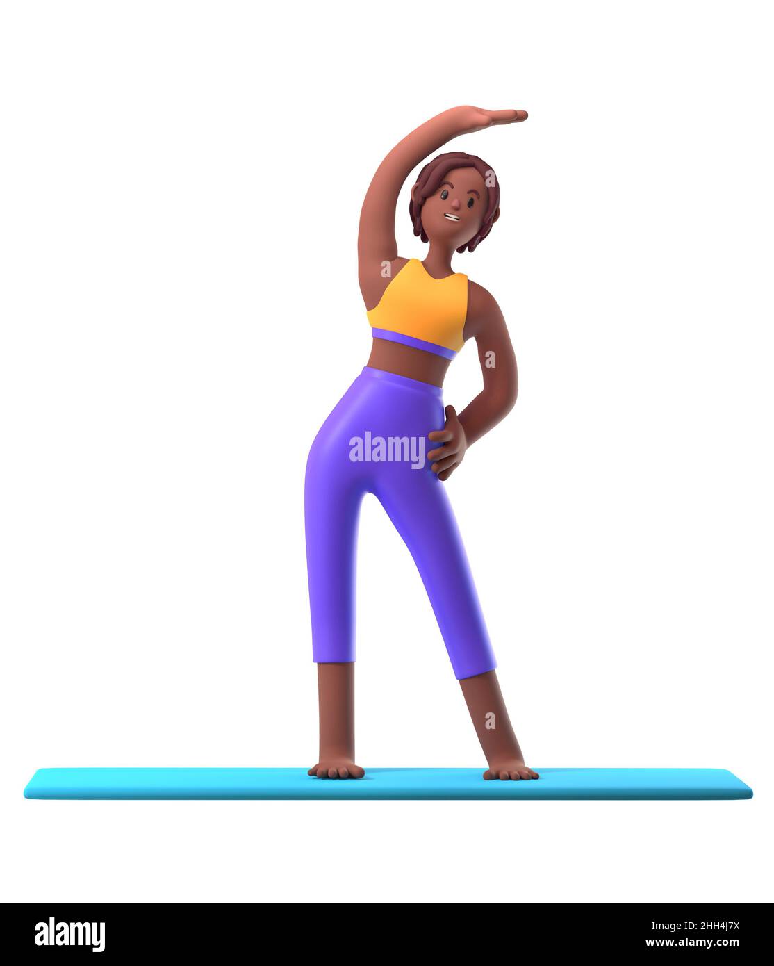 3d character yoga hi-res stock photography and images - Alamy