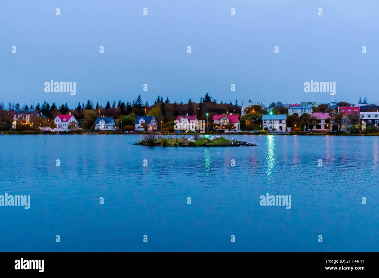 Reykjavik, the Icelandic capital early in the morning Stock Photo