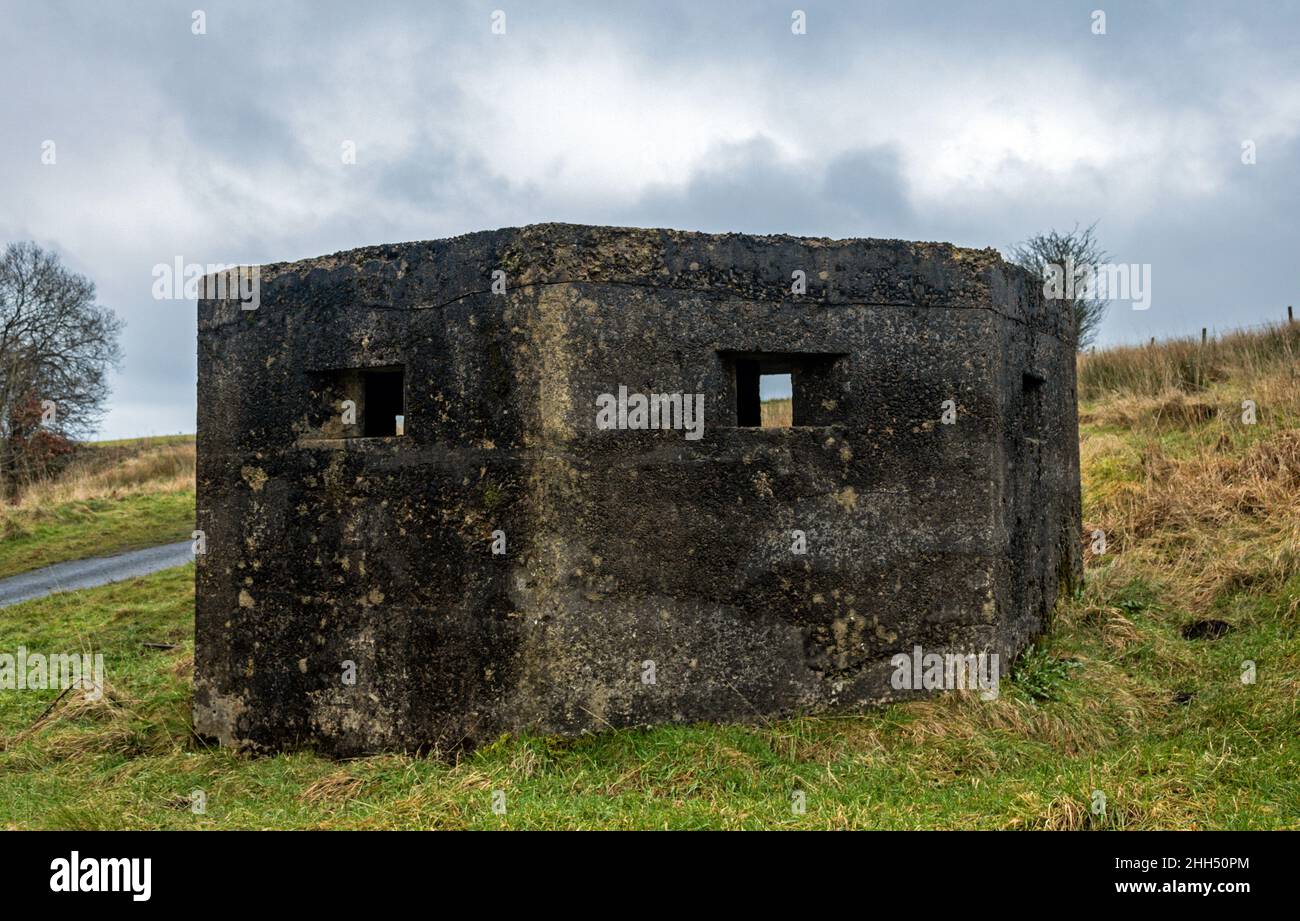 World War 2 Pill Box. Turton, Lancashire Stock Photo Alamy