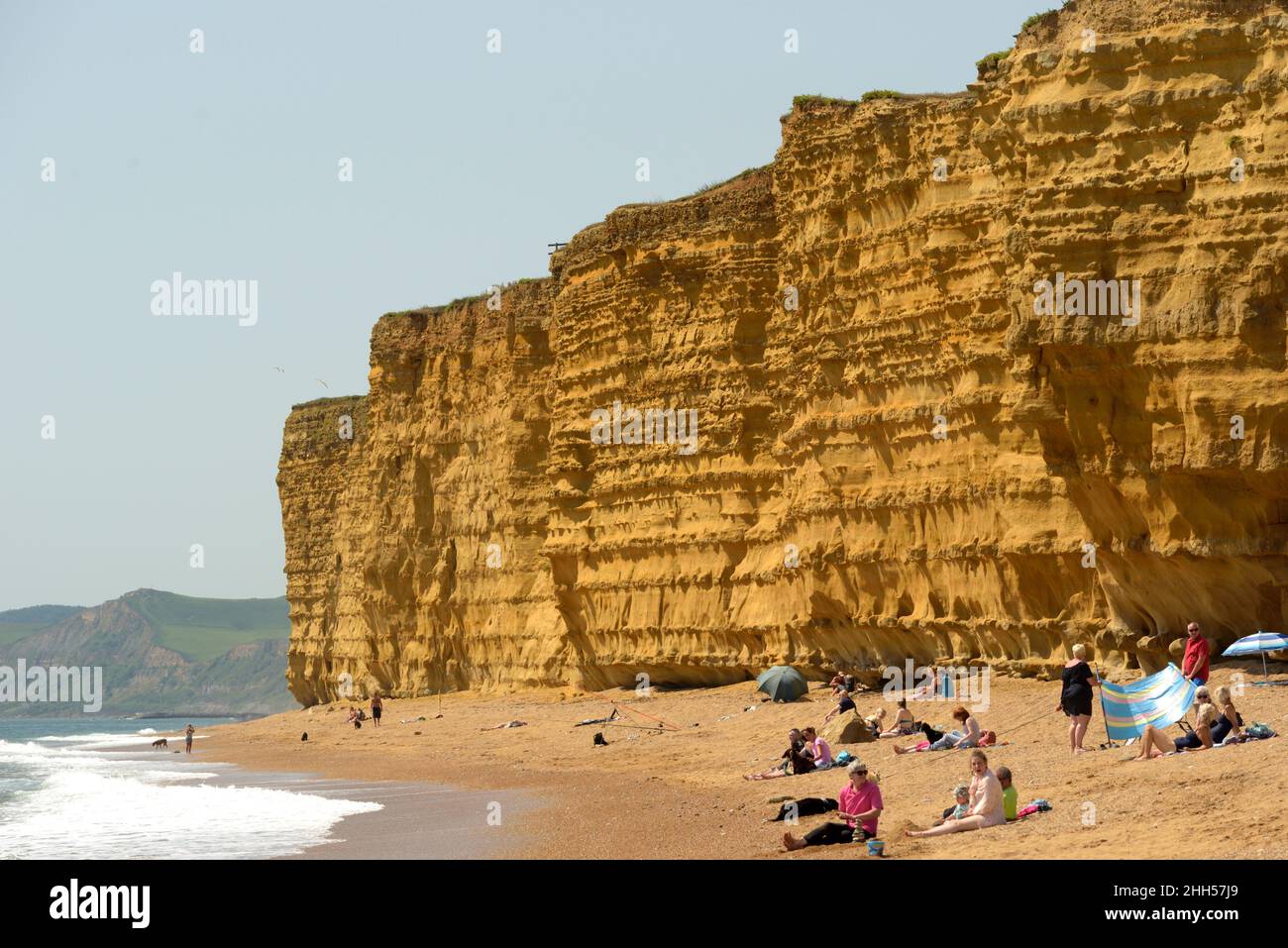 Burton Cliff From Hive Beach Stock Photo