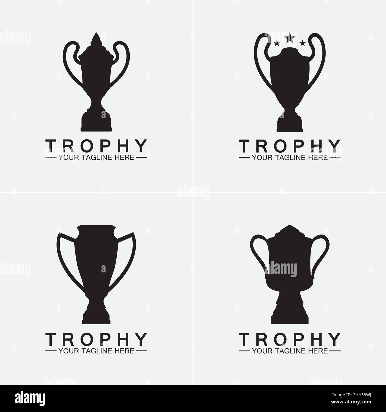 Trophy vector logo icon.champions trophy logo icon for winner award ...