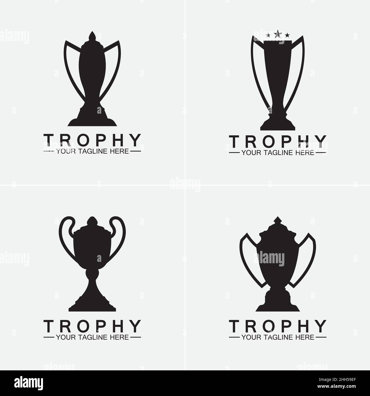 Trophy vector logo icon.champions trophy logo icon for winner award ...