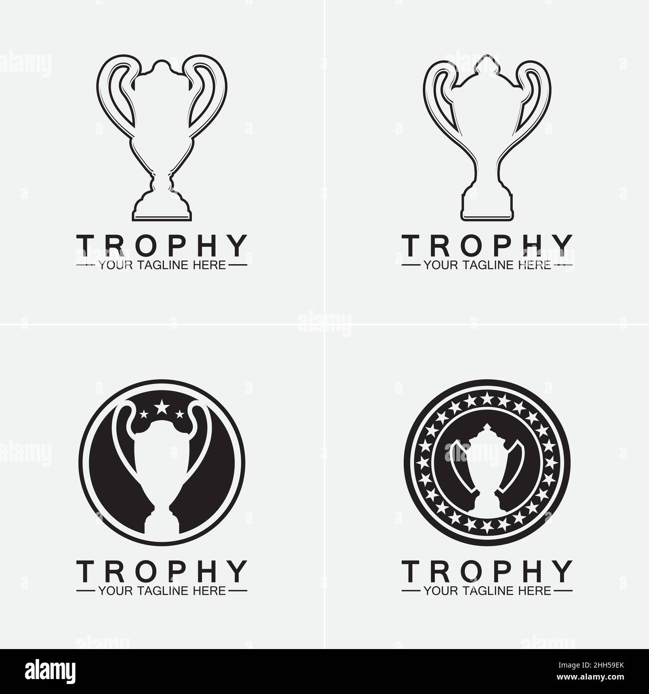 Trophy vector logo icon.champions trophy logo icon for winner award ...