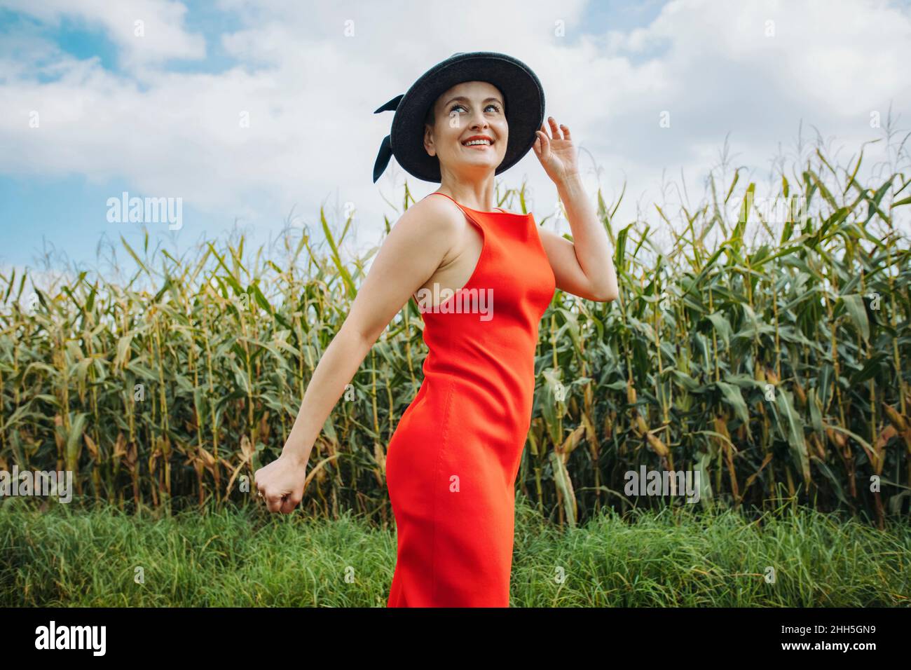 Beautiful woman hat hi-res stock photography and images - Alamy