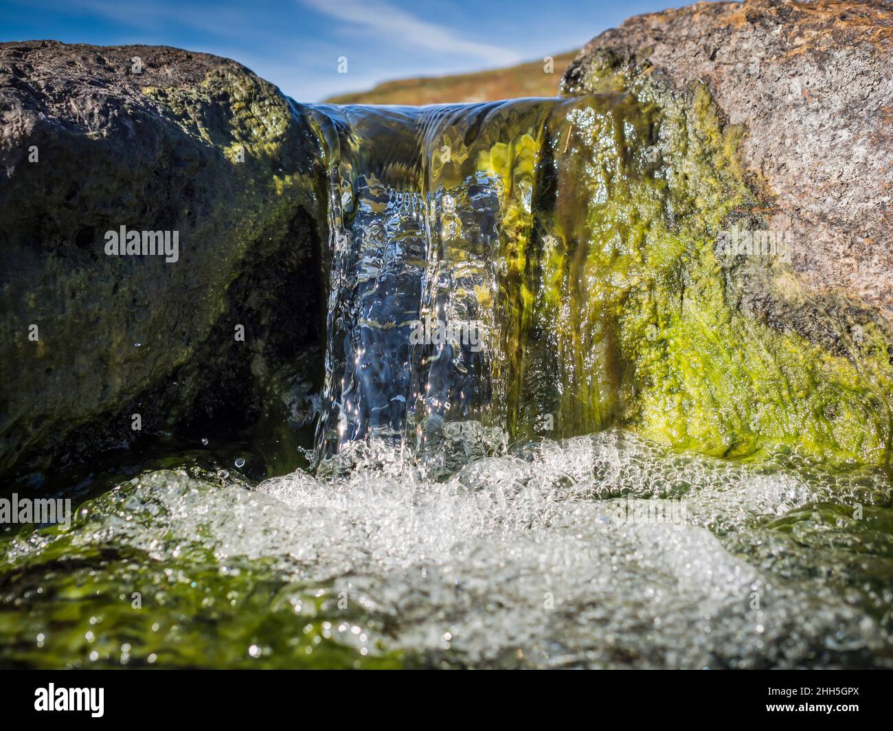 Crystal clear stream in Hardangervidda Stock Photo