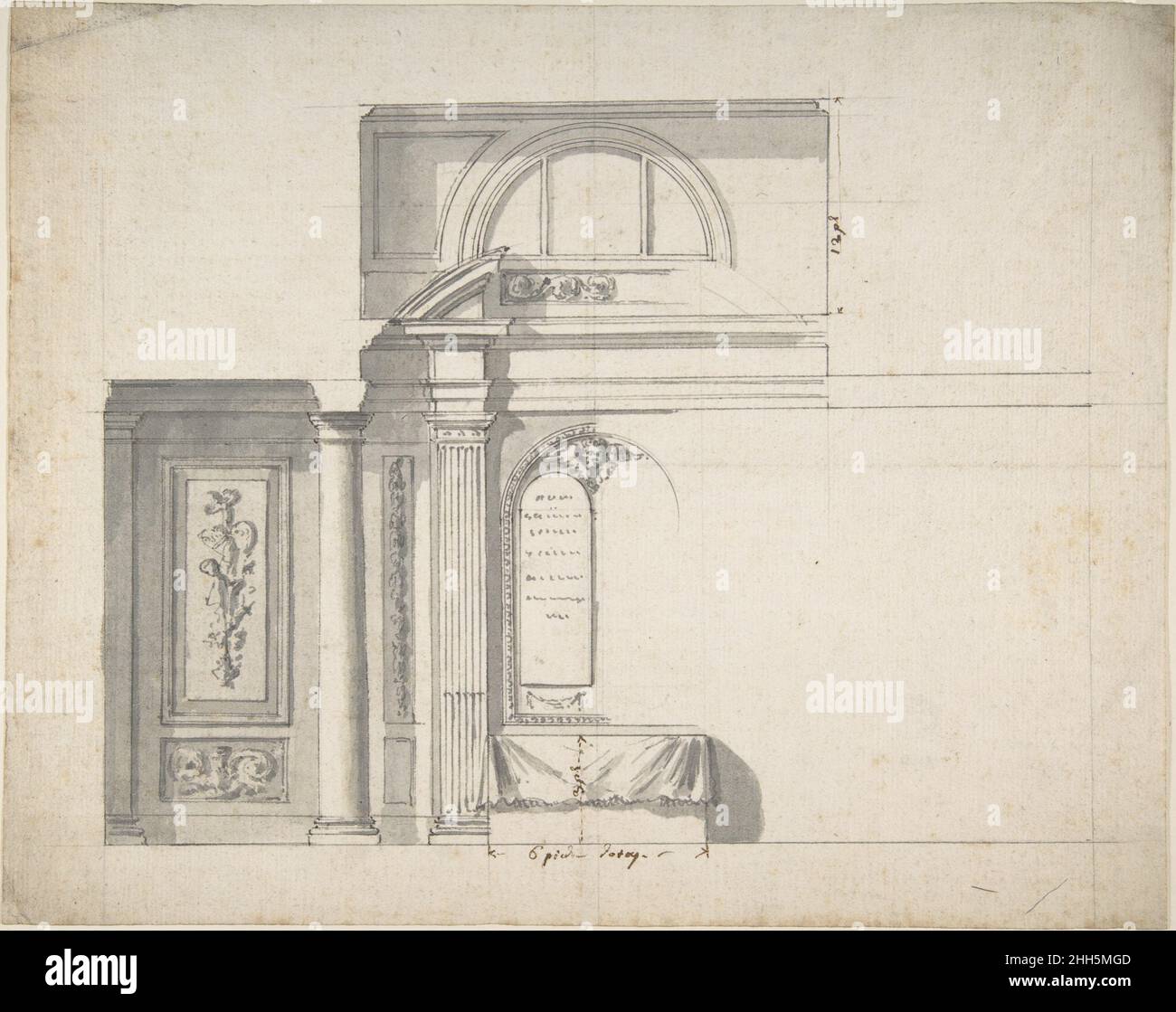 Design for a monument 18th century Anonymous, French, 18th century ...