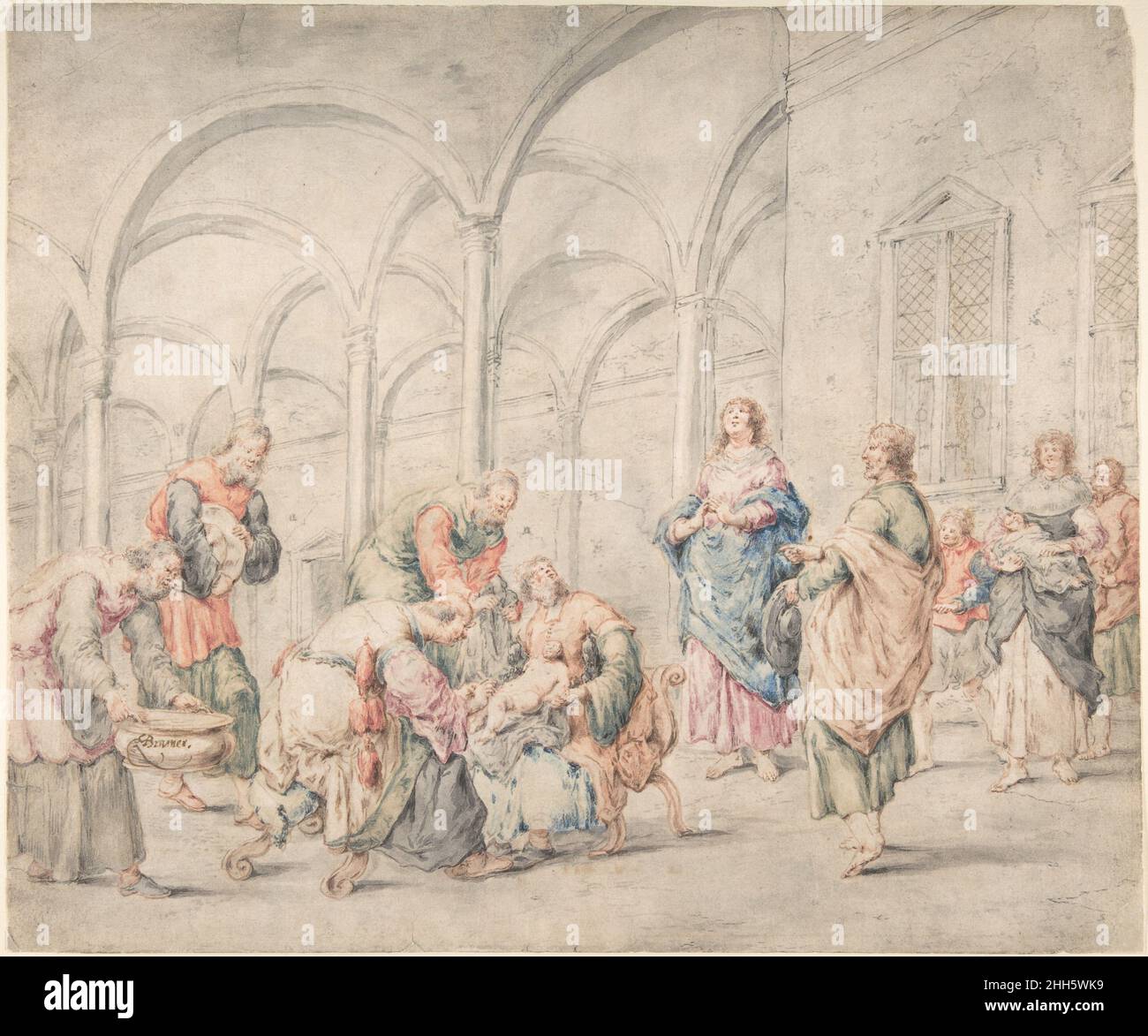 The Circumcision 1611–74 Leonaert Bramer Dutch. The Circumcision  335104 Stock Photo