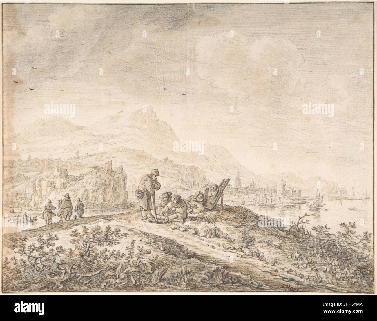 Fantasy Rhine Landscape 1650 Herman Saftleven II Dutch. Fantasy Rhine ...