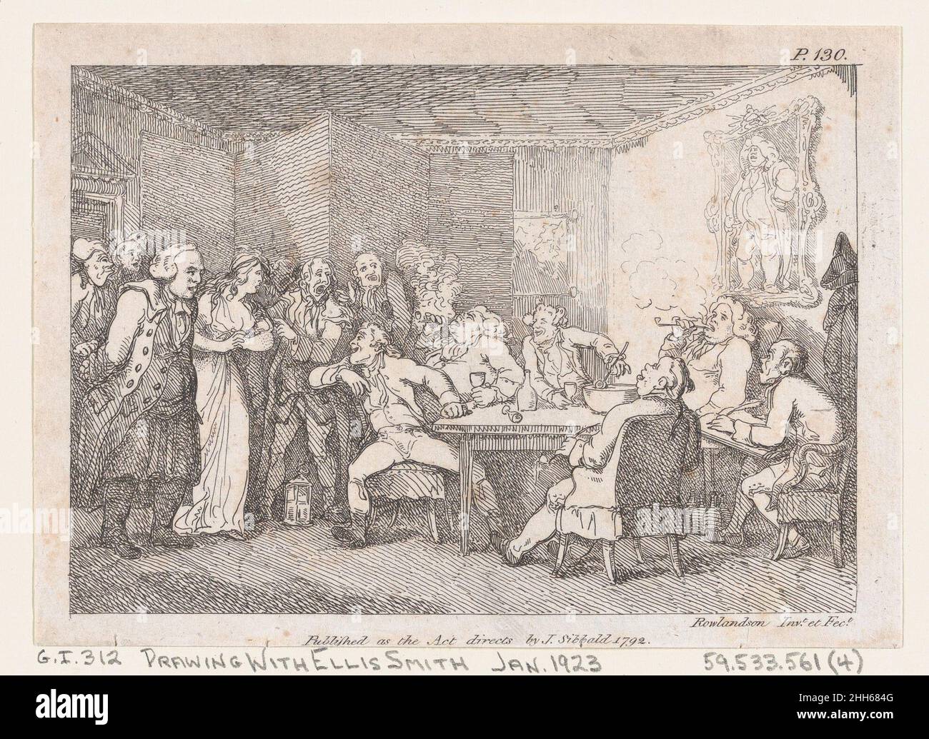 Parson Adams & Fanny examined as culprits before the country Justice, from 'The Adventures of Joseph Andrews, and his friend Mr Abraham Adams' 1792 Thomas Rowlandson. Parson Adams & Fanny examined as culprits before the country Justice, from 'The Adventures of Joseph Andrews, and his friend Mr Abraham Adams'. Adventures of Joseph Andrews. Thomas Rowlandson (British, London 1757–1827 London). 1792. Etching. James Sibbald (British, Whitlaw, Roxburghshire, Scotland 1747–1803 Edinburgh). Prints Stock Photo