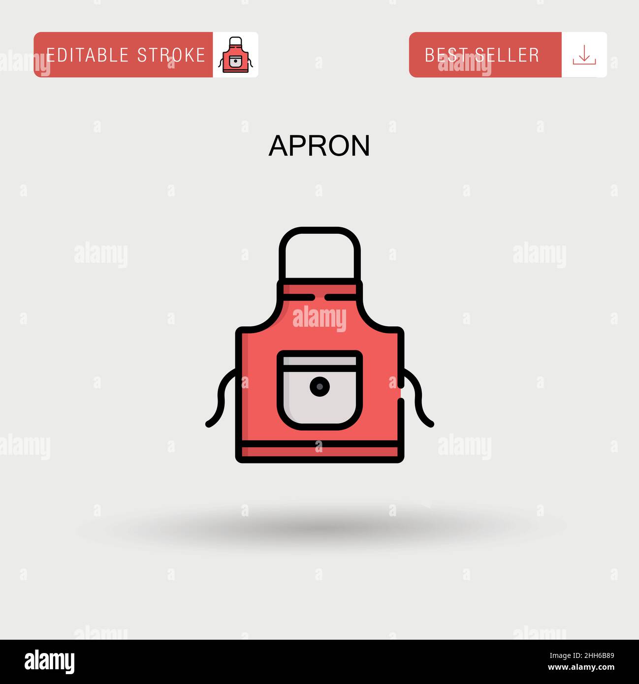 Kitchen worker apron Stock Vector Images - Alamy