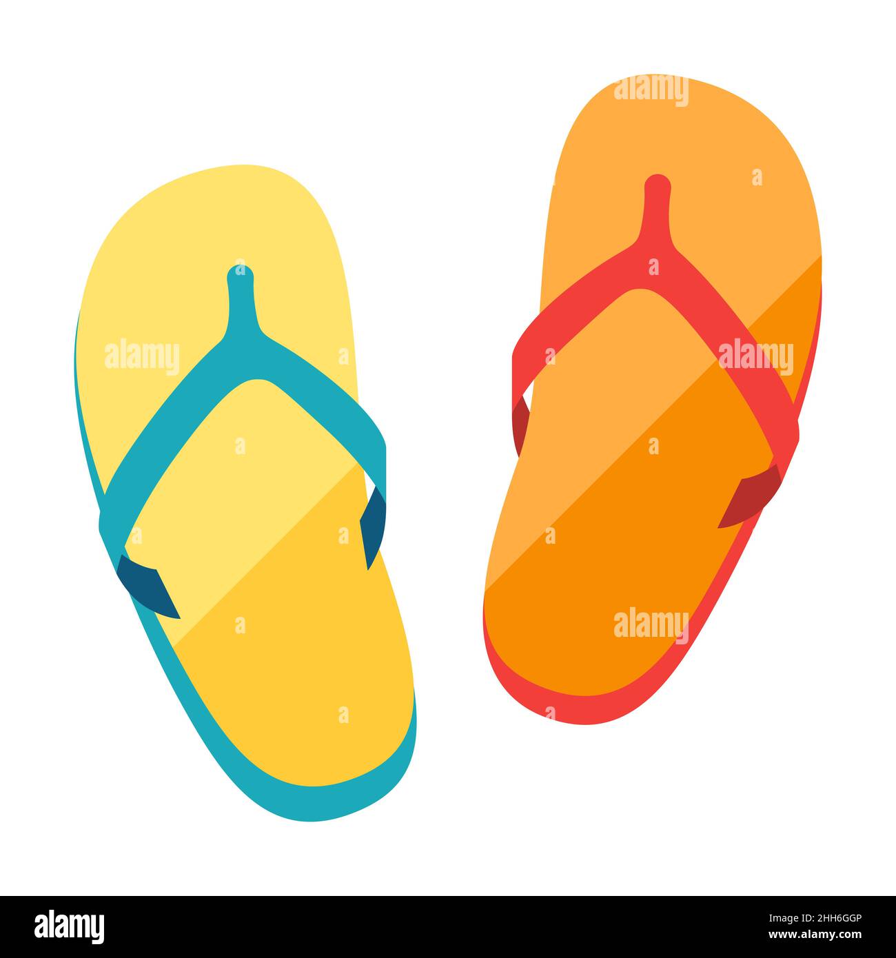 Feet beach flip flops Stock Vector Images - Alamy