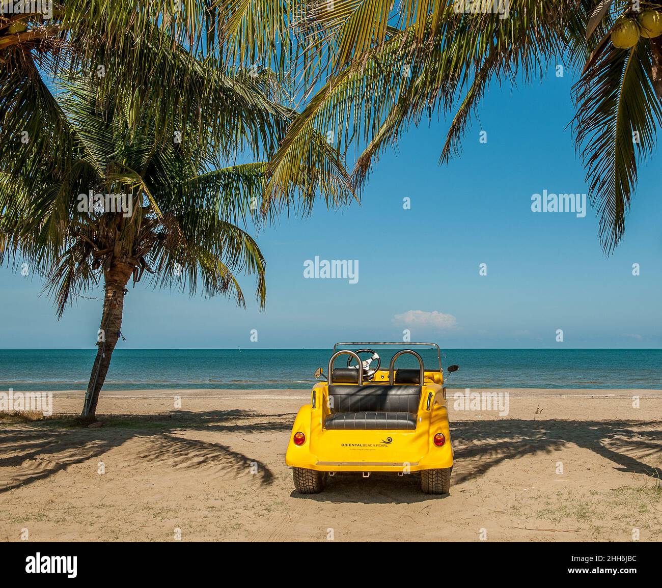 Beach Buggy at Sam Roi Yot beach south of Hua Hin in Prachuap Khiri Khan Province of Thailand Stock Photo