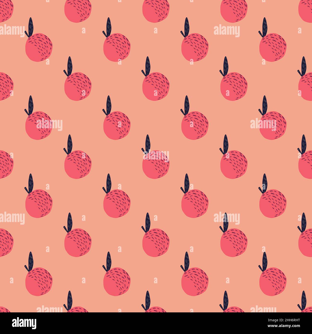 Decorative apple print seamless summer pattern. Vitamin abstract shapes ...
