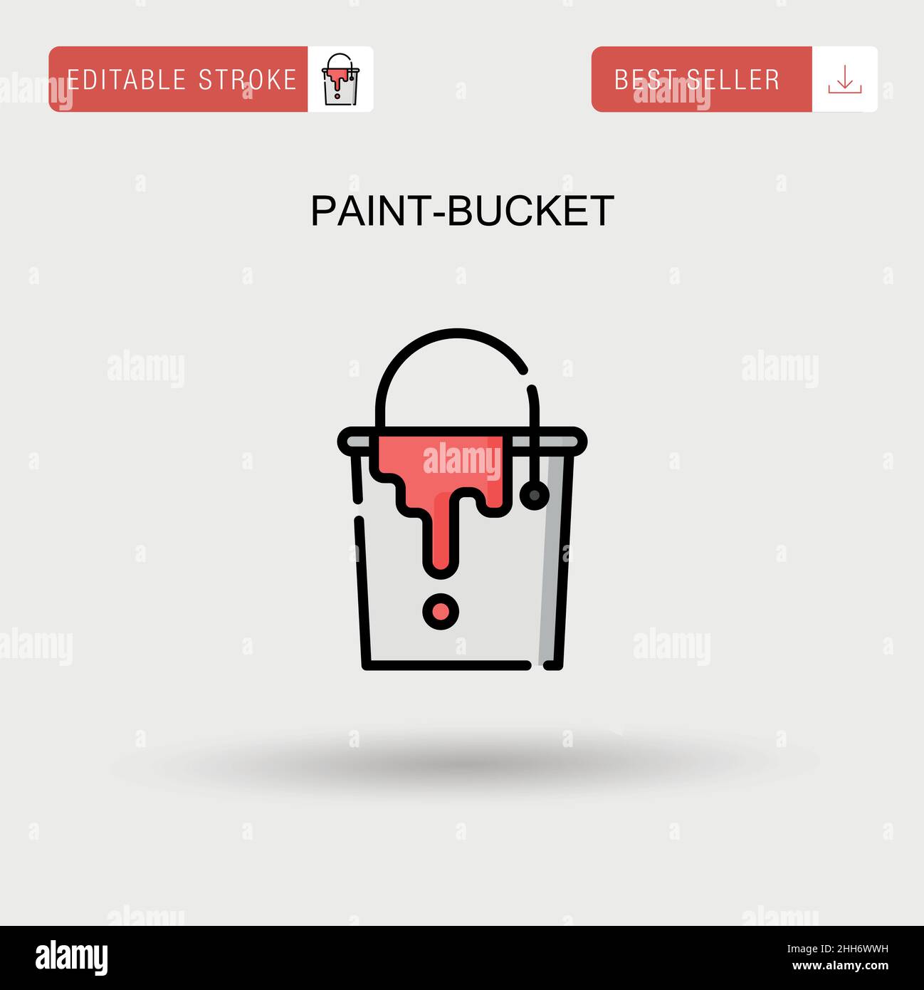 Paintbucket Simple vector icon Stock Vector Image & Art Alamy