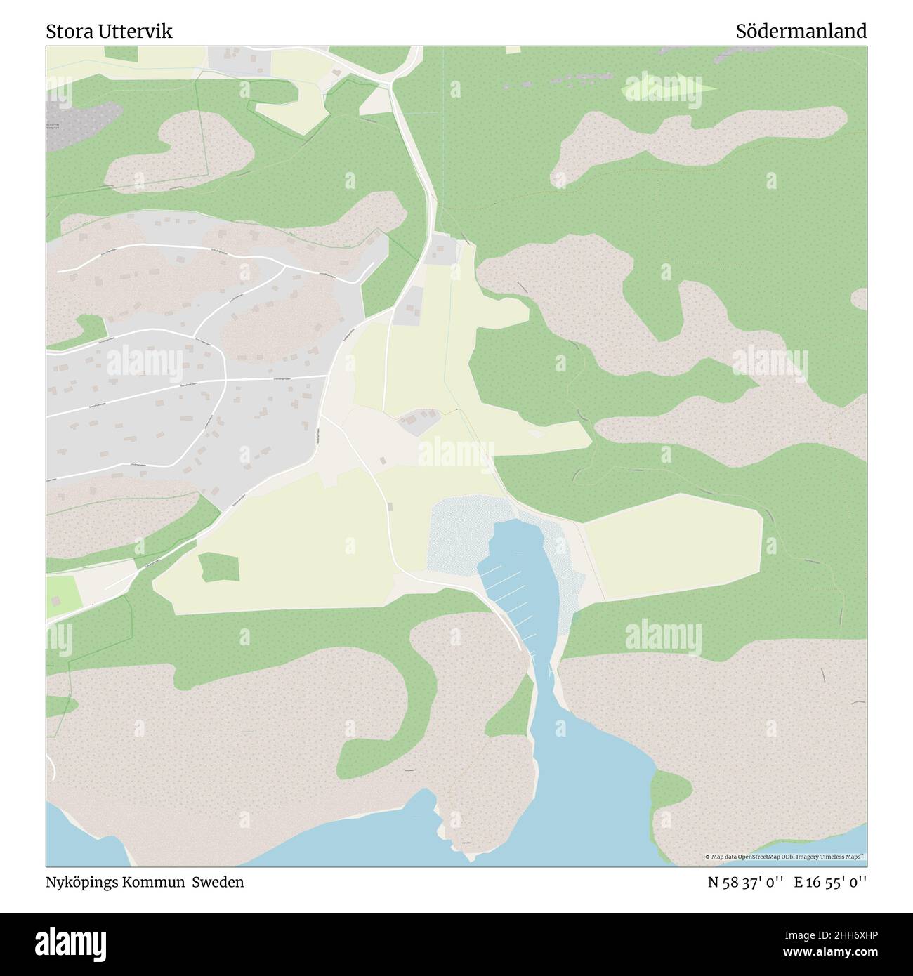 Stora Uttervik, Nyköpings Kommun, Sweden, Södermanland, N 58 37' 0'', E ...