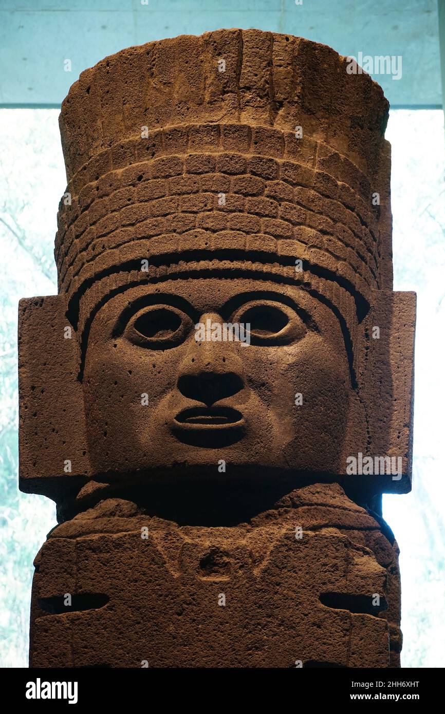 Atlante of Tula (Toltec), National Museum of Anthropology, Museo Nacional de Antropología, Mexico City, Ciudad de México, Mexico, North America Stock Photo