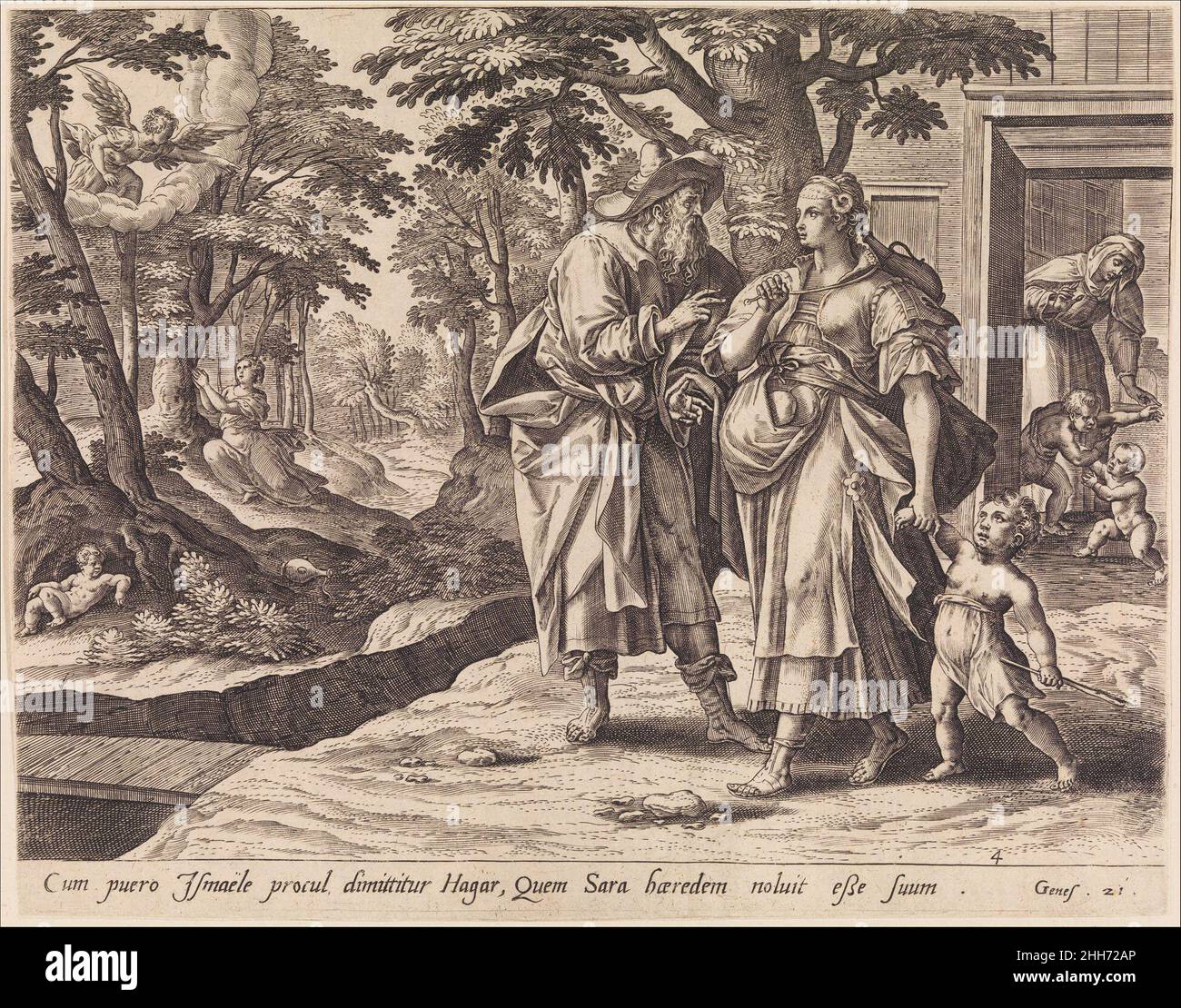 The Banishment of Hagar and Ishmael, from The Story of Abraham 1584–85