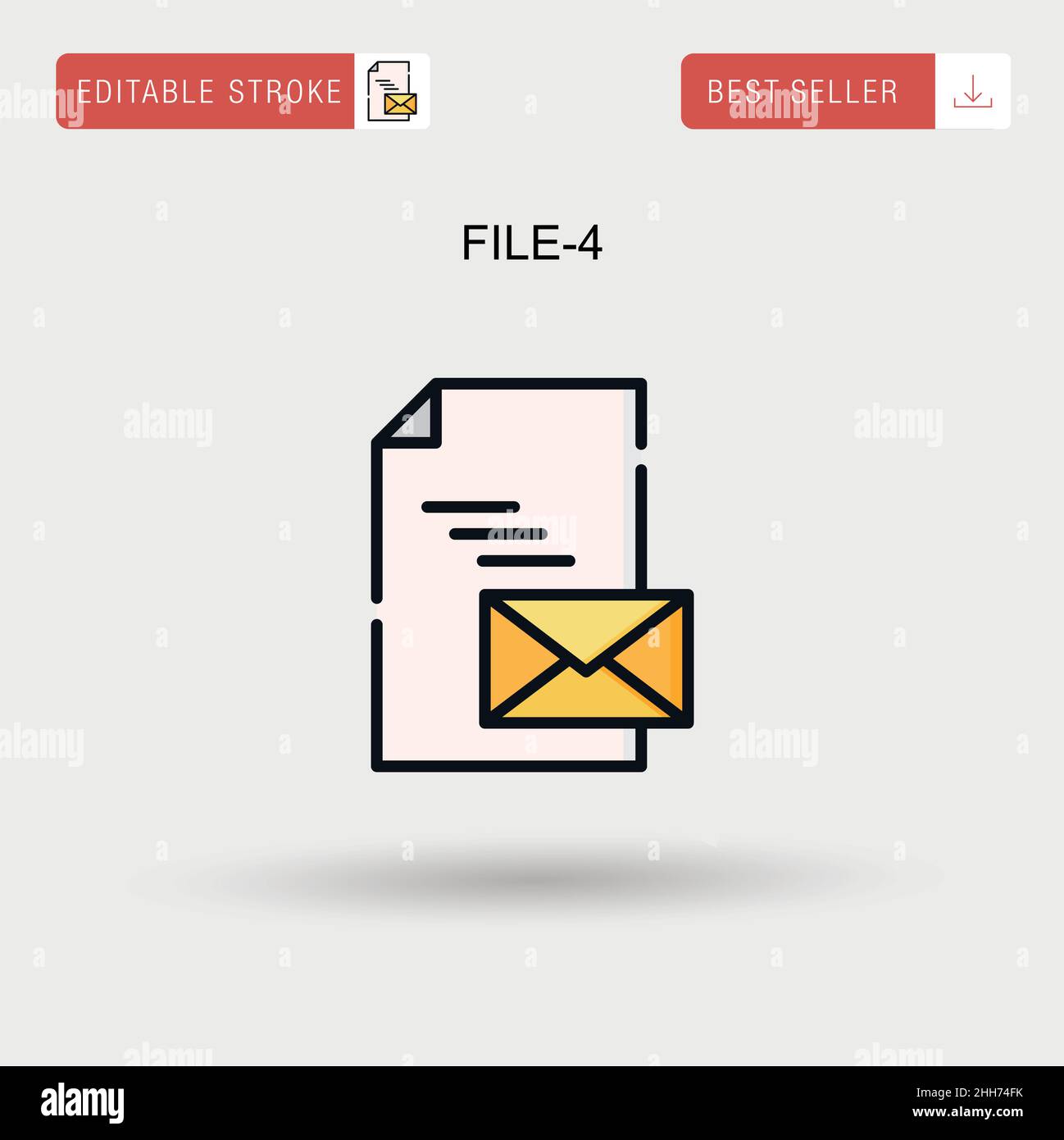 File-4 Simple vector icon Stock Vector Image & Art - Alamy