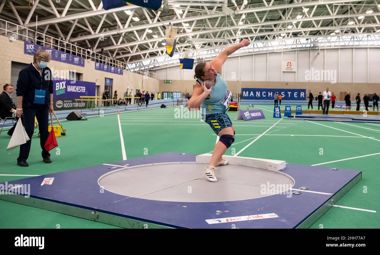 MANCHESTER - ENGLAND 23 JAN 22: Sophie McKenna competing in the women’s ...
