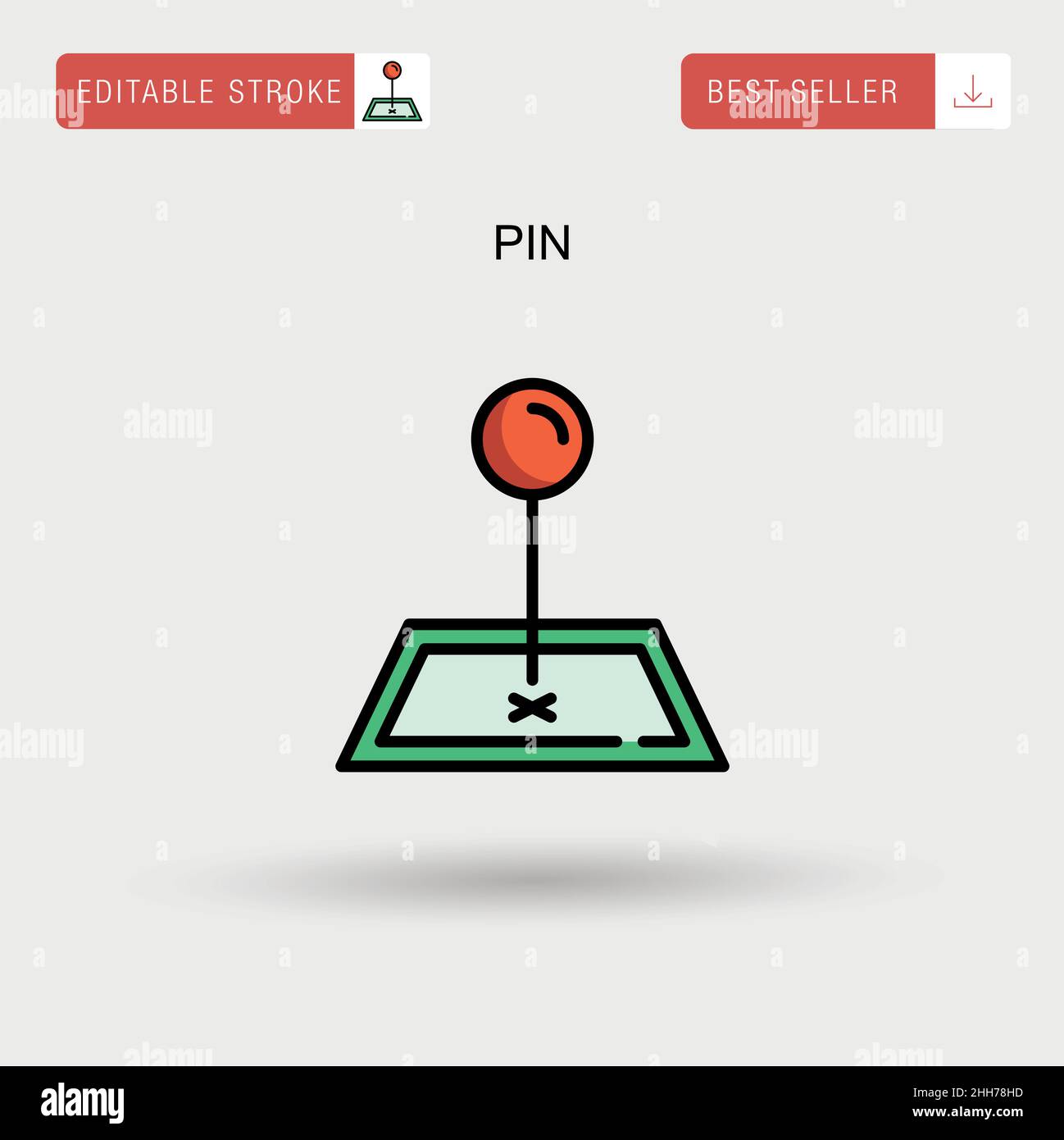 Pin Simple vector icon Stock Vector Image & Art - Alamy