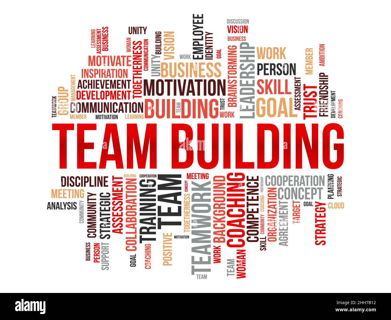 Team building word cloud template. Business concept vector background ...