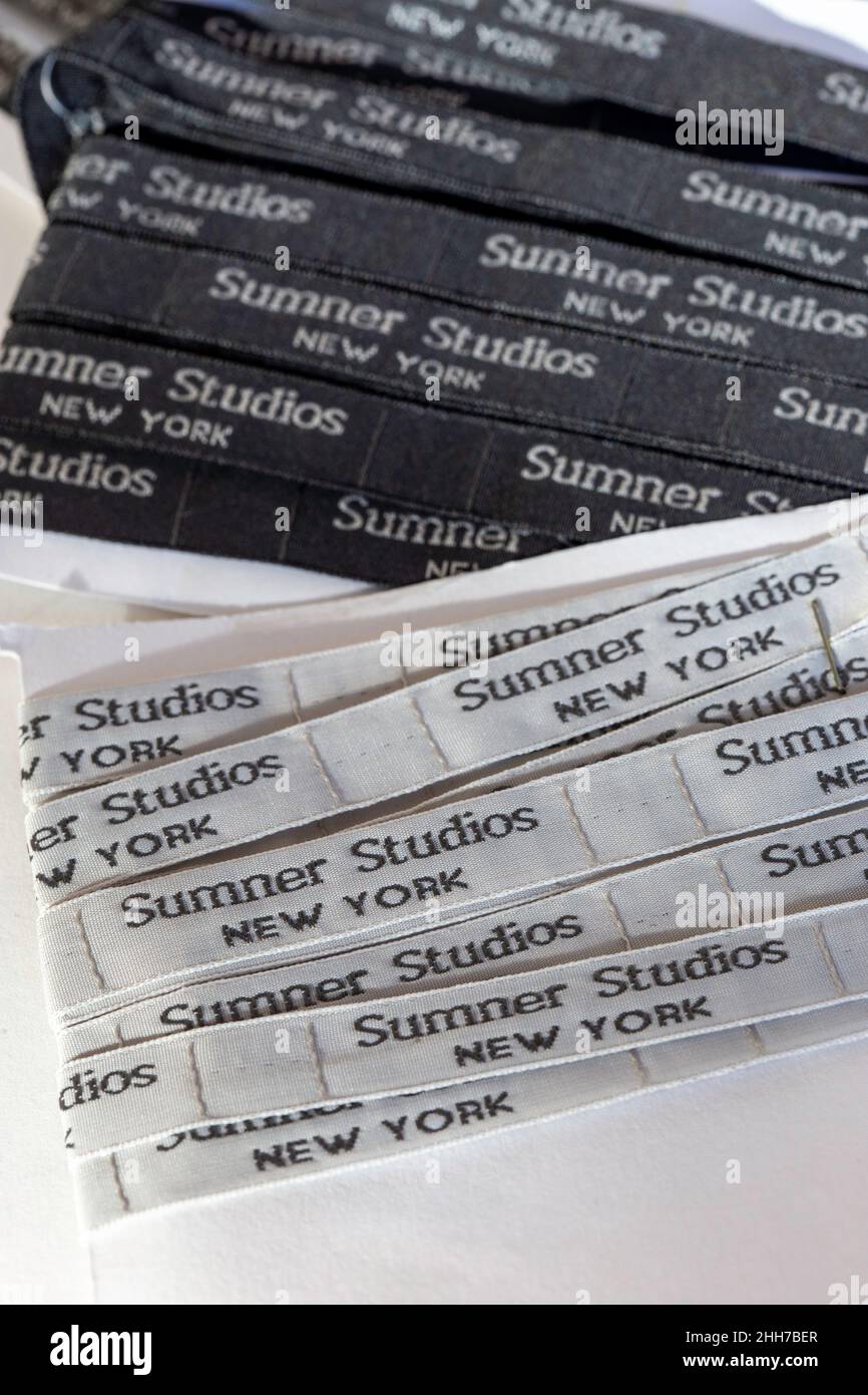 Close up of Sumner Studios Labels, New York, for the now closed ...