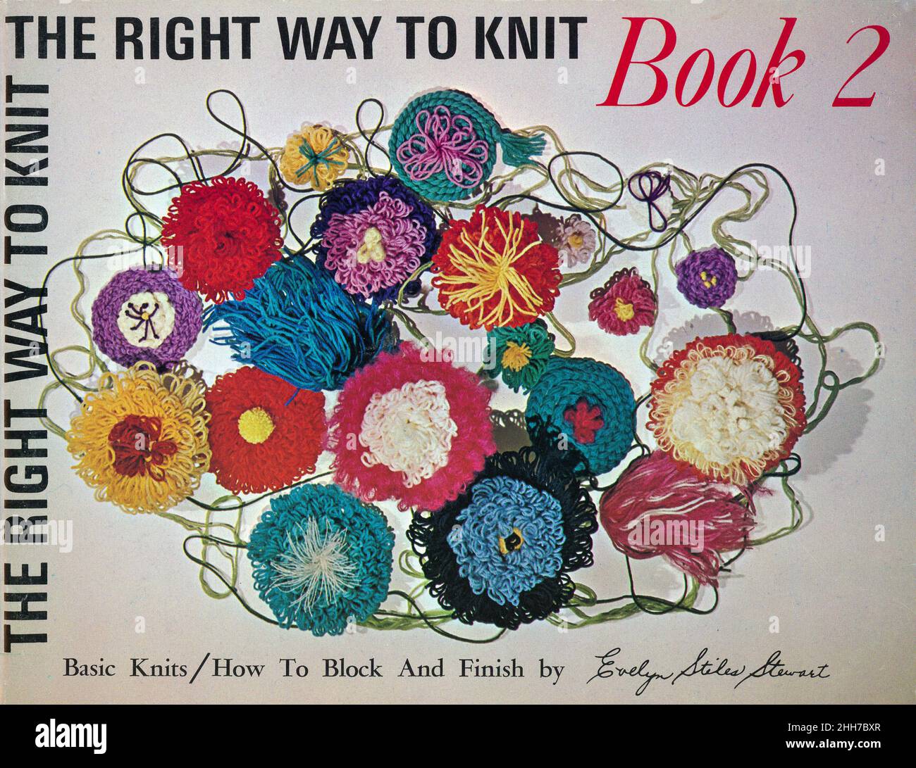 Vintage 'The Right Way to Knit' instruction book, USA  1969 Stock Photo