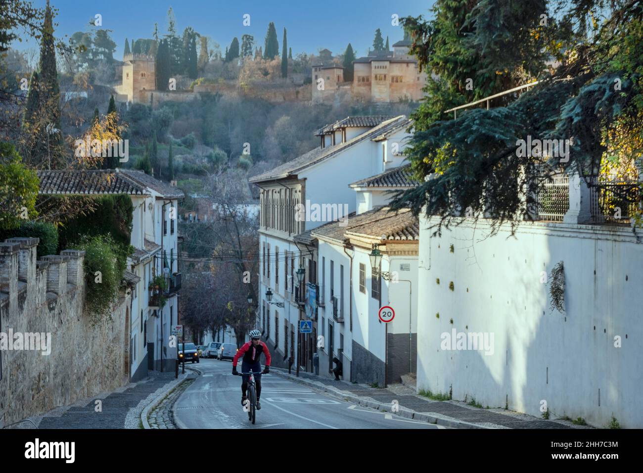 GRANADA ANDALUCIA SPAIN THE ALHAMBRA PALACE THE CAMINO DEL 
