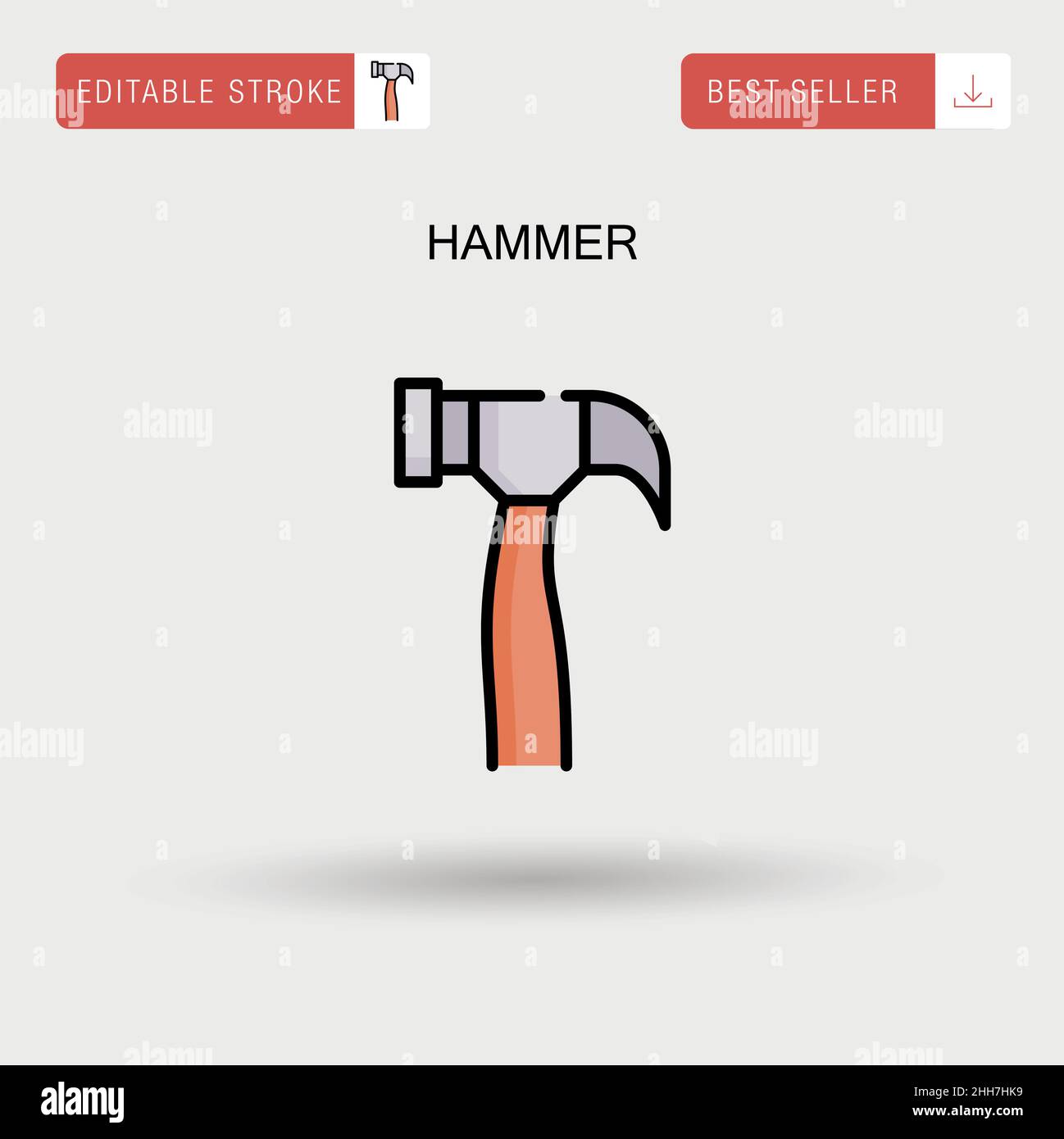 Hammer white background Stock Vector Images - Alamy