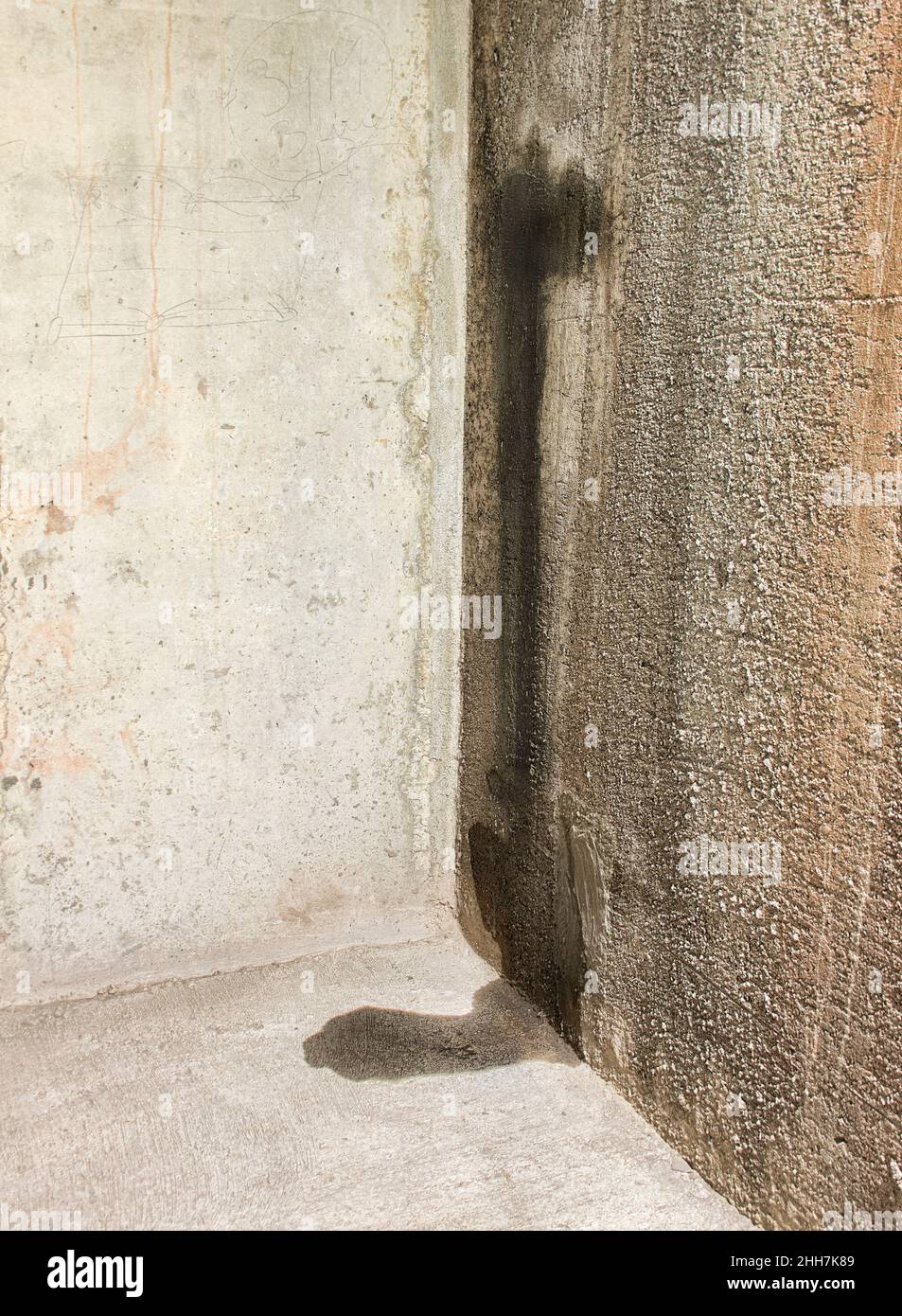 Water leak in a parking lot wall due to external leaks Stock Photo Alamy