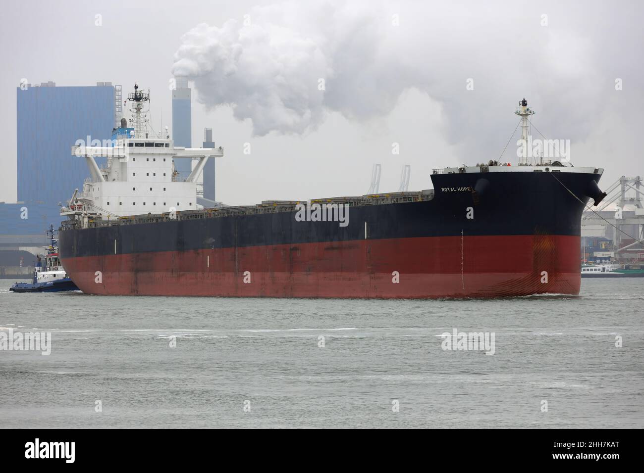 The bulk carrier Royal Hope will leave the port of Rotterdam on September 4, 2021. Stock Photo