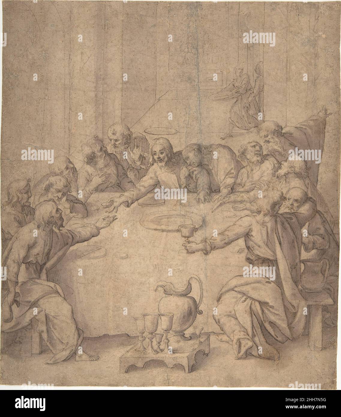 The Last Supper 1565–1608 Francesco Curia Italian. The Last Supper  338588 Stock Photo