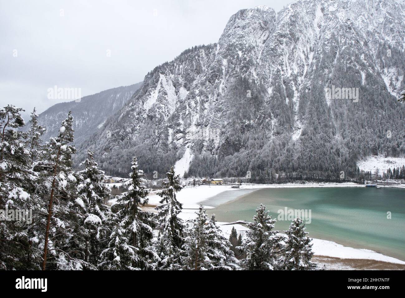 Winter at Achensee in Austria Stock Photo