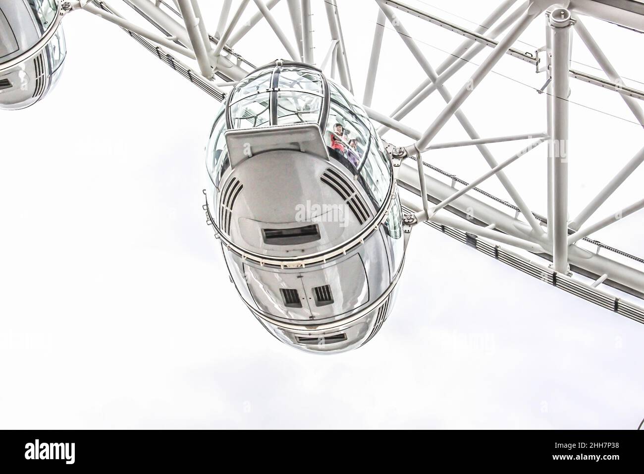 View of the London Eye. London Eye is a famous tourist attraction over