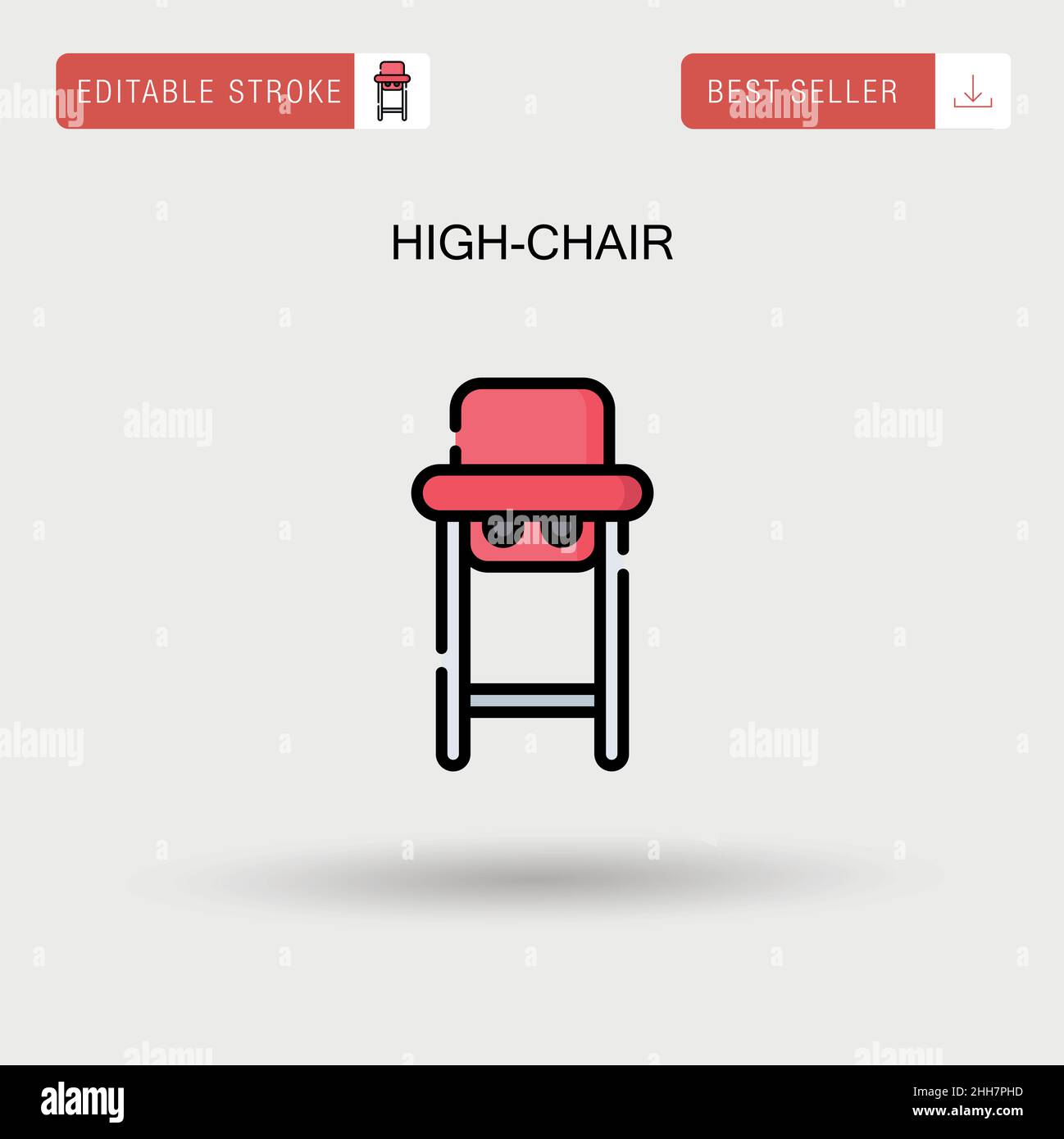 High-chair Simple vector icon. Stock Vector