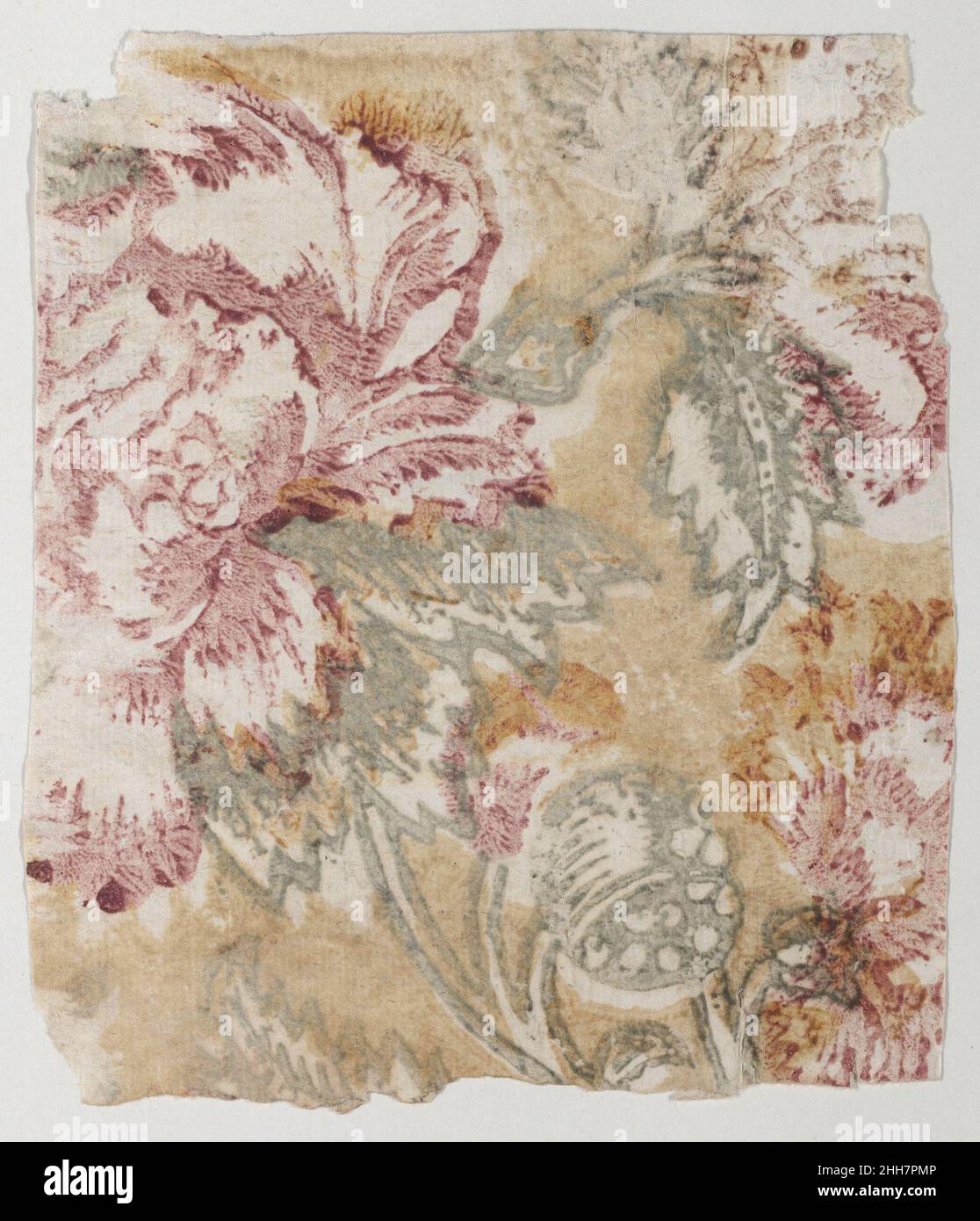 Sheet with floral pattern 18th century Anonymous. Sheet with floral ...