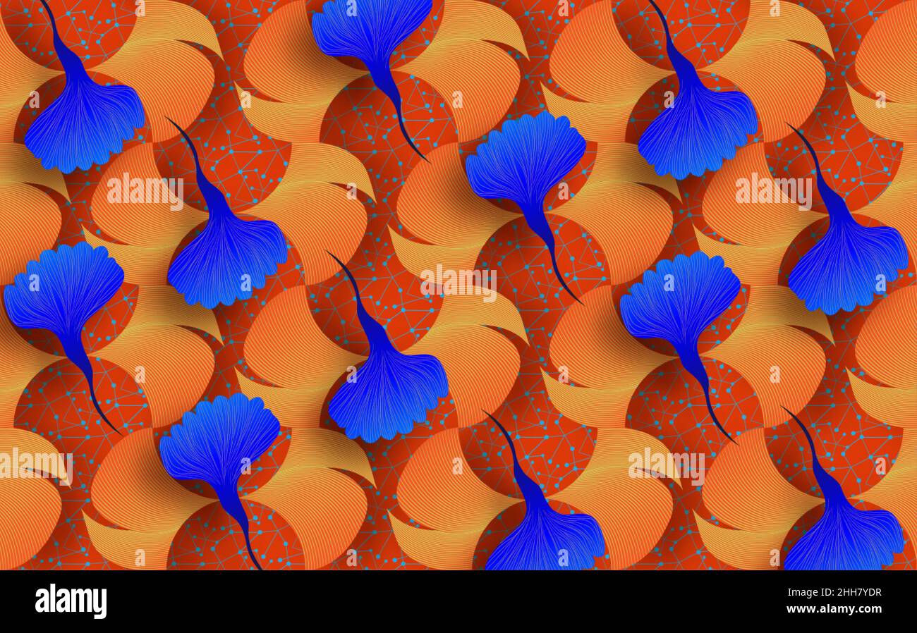 African Wax Print fabric, Ethnic flowers ornament background design ...