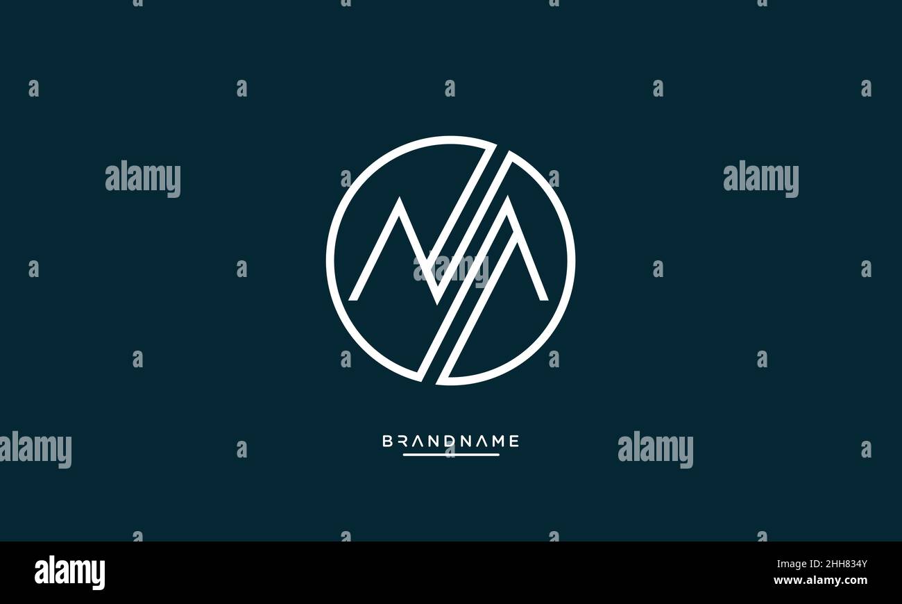 NA, AN, N, A abstract Letters Logo Emblem Monogram Stock Vector