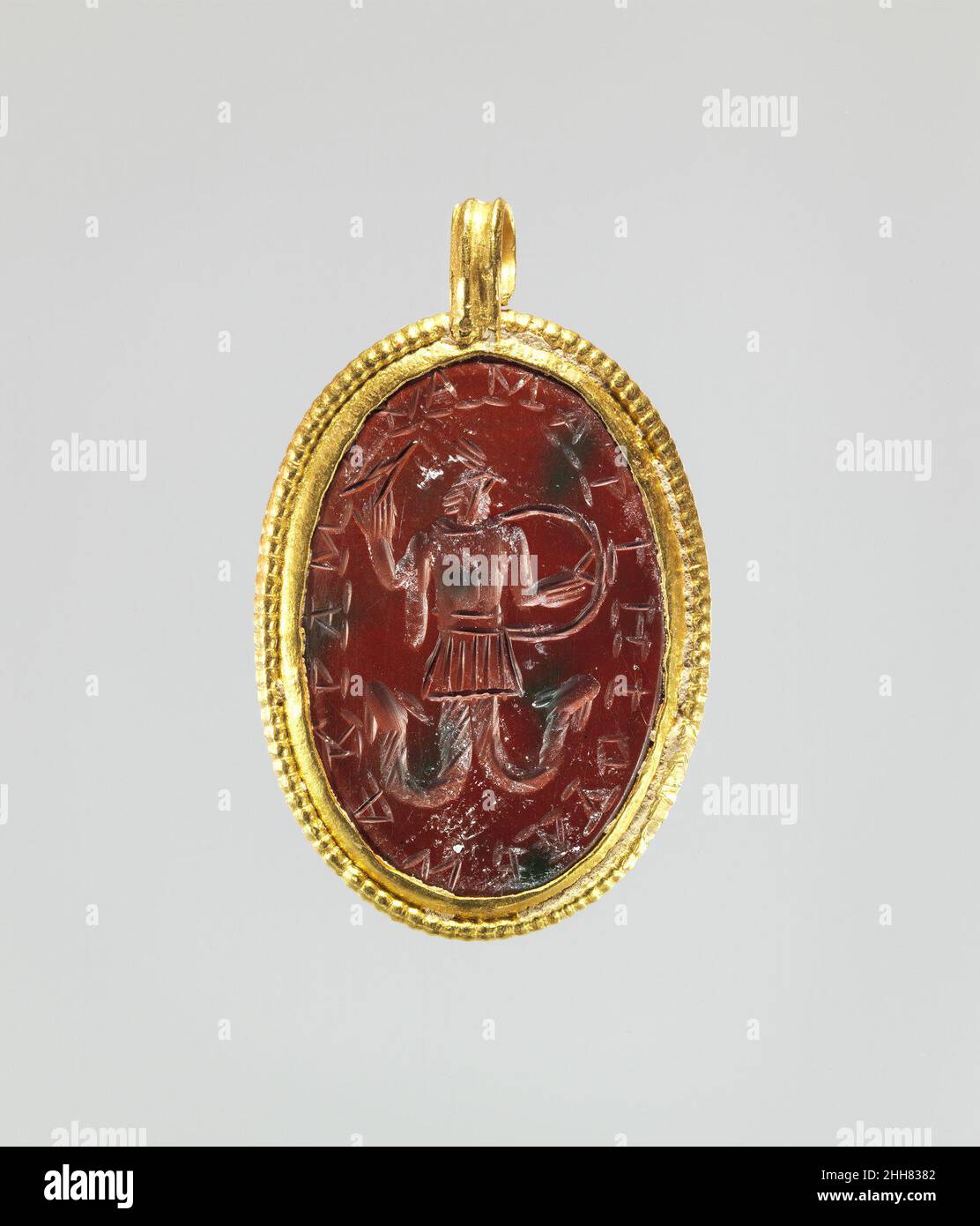 Jasper intaglio: Cock-headed anguipede ca. 2nd–3rd century A.D. Roman ...