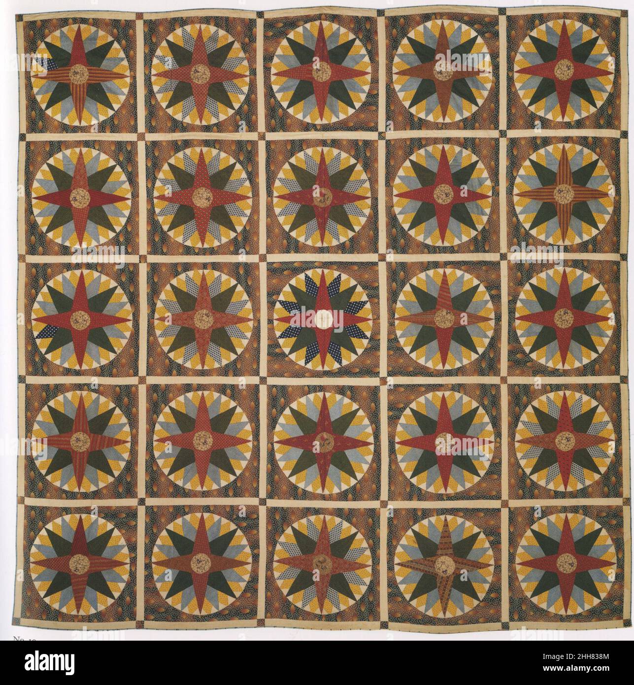 Mariner's Compass Quilt 1847 Barbara Ann Miller This beautiful quilt