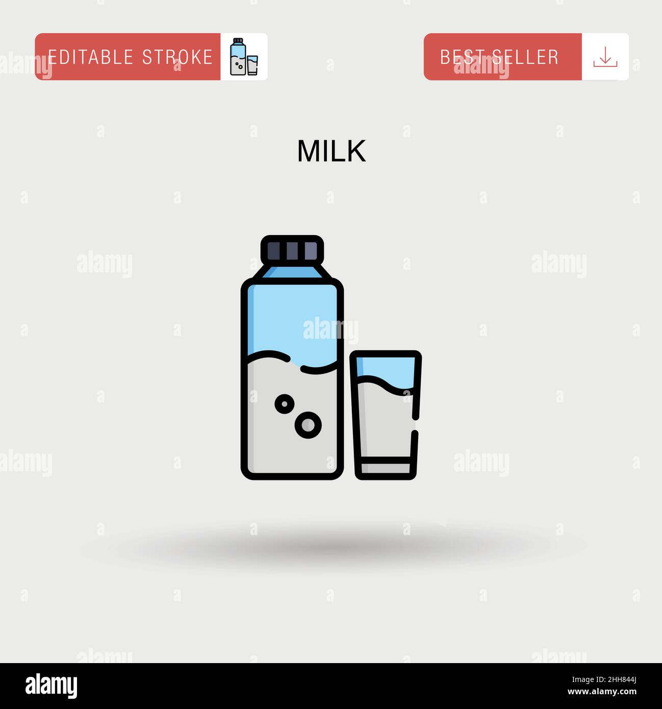 Milk Simple vector icon Stock Vector Image & Art - Alamy