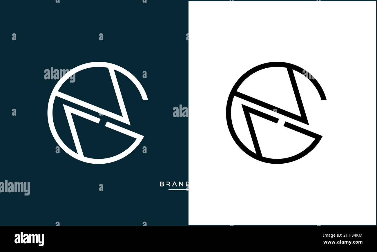 Alphabet Letters NG, GN Logo Emblem Monogram Stock Vector