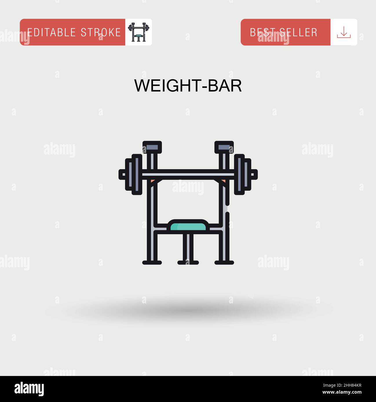 Weightbar Simple vector icon Stock Vector Image & Art Alamy