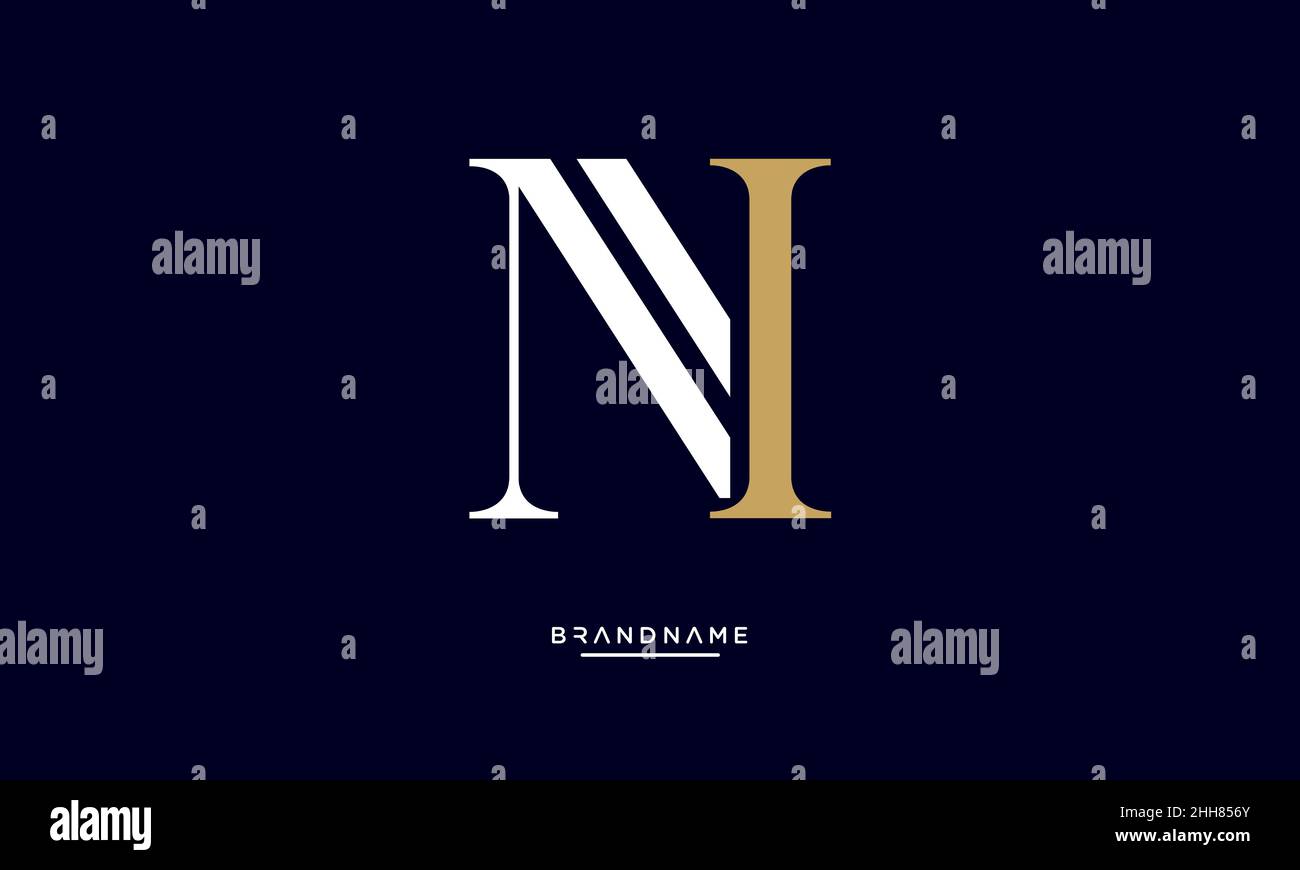 Alphabet Letters NI, IN Logo Emblem Monogram Stock Vector Image & Art Alamy