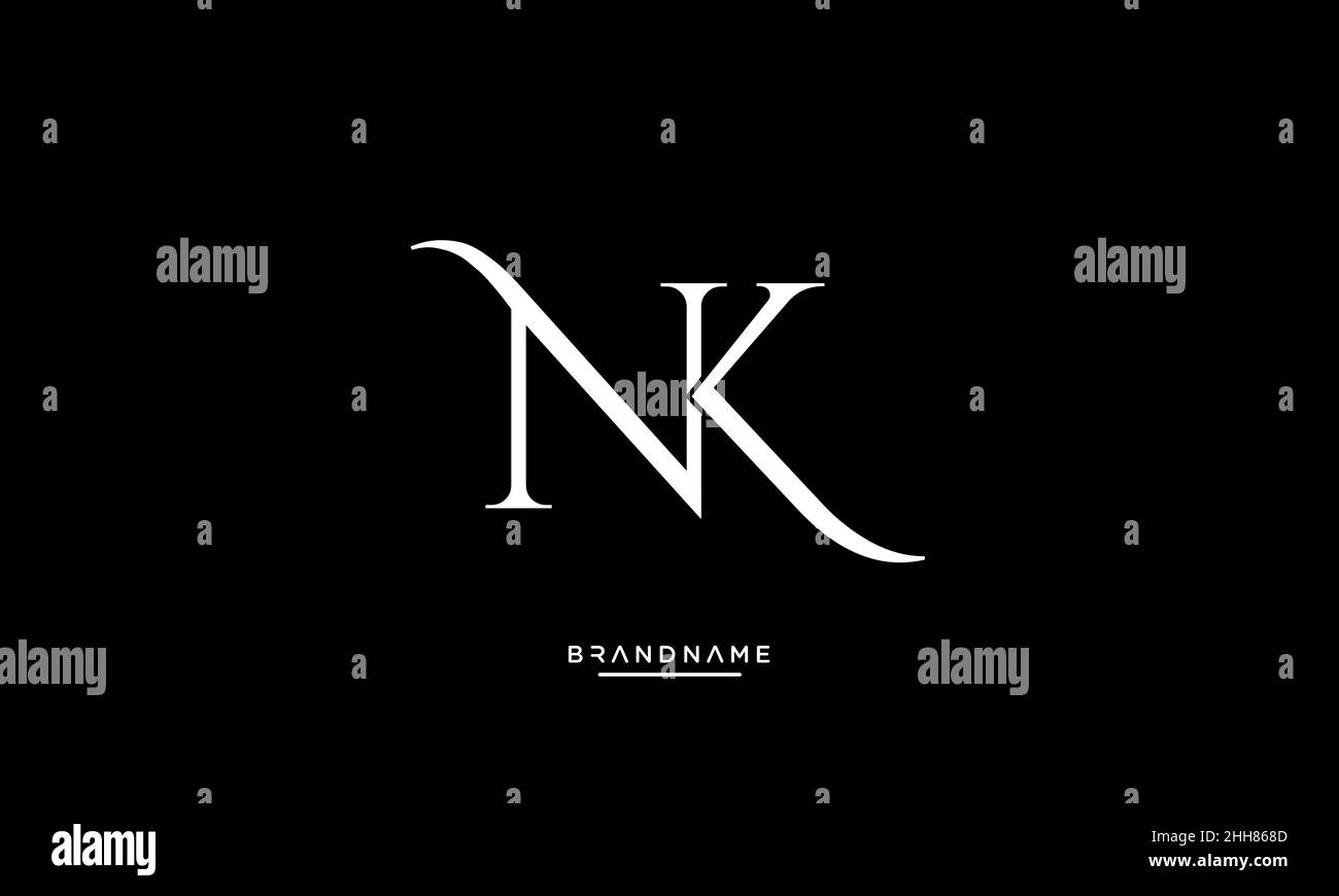 NK, KN Alphabet Letters Logo Emblem Monogram Stock Vector Image & Art ...